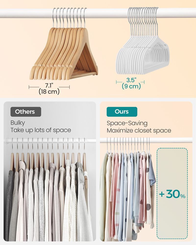 SONGMICS Kids Hangers 50 Pack 