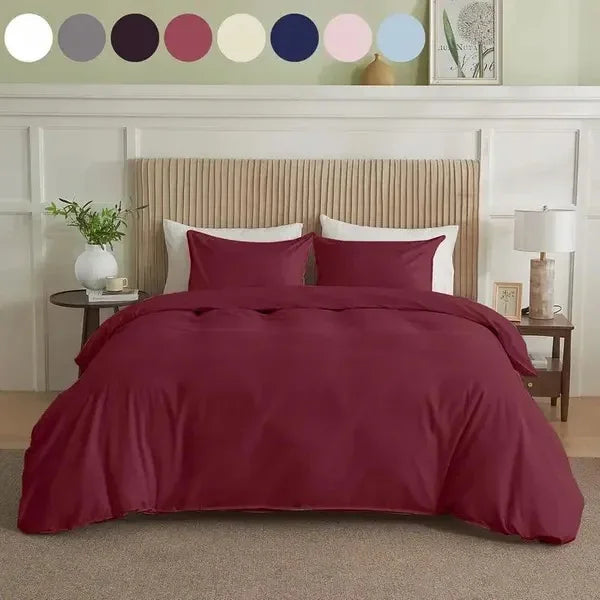 Serta Simply Clean Solid Duvet Cover King 