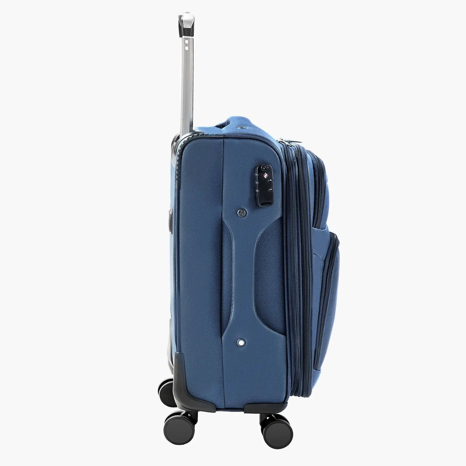 VEVOR 20" Softside Expandable Luggage with Spinner Wheels Carry on Suitcase Blue