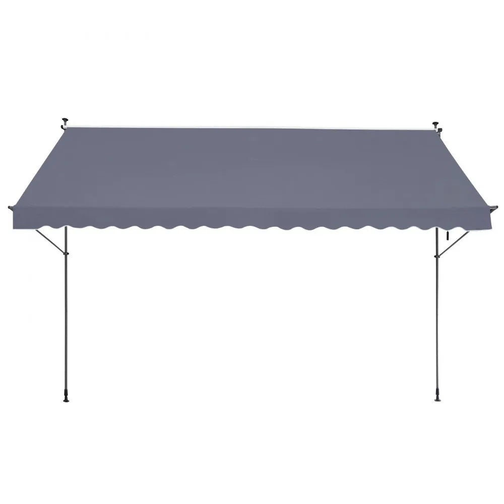 VEVOR 178x47" Patio Awning Retractable Awning Sunshade Shelter with Crank Handle