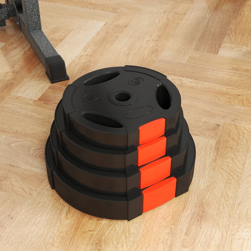 Soozier 1-Inch Weight Plates, Barbell Weights Set for Weightlifting and Strength Training, 2 x 22lbs + 2 x 11lbs