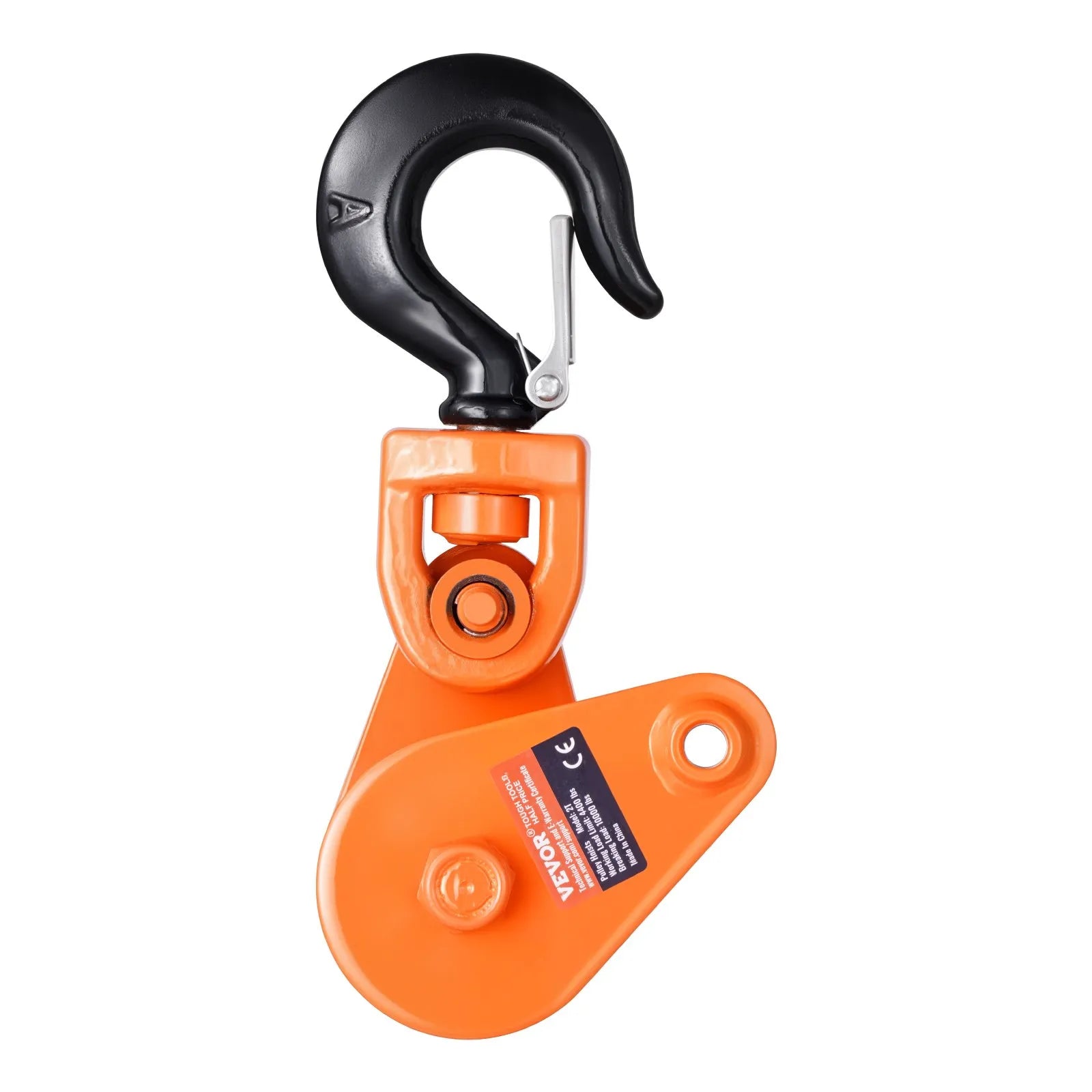 VEVOR 2 Ton Snatch Block with Swivel Hook 3" Sheave 3/8" Wire Rope Rollback