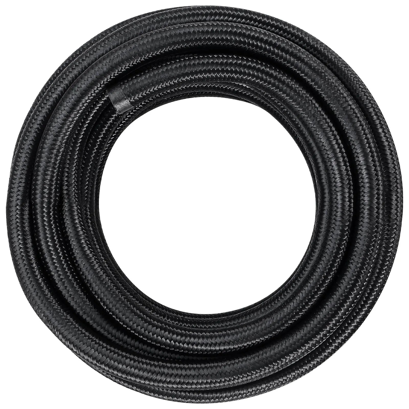 VEVOR 6AN Fuel Line Kit, 25 FT Fuel Hose Kit, 5/16" Nylon Stainless Steel Braided PTFE Fuel Line Kit, E85/Oil/Gas/Diesel Hose End Fitting Kit, with 15 PCS Swivel Fitting Adapter Kit, Black