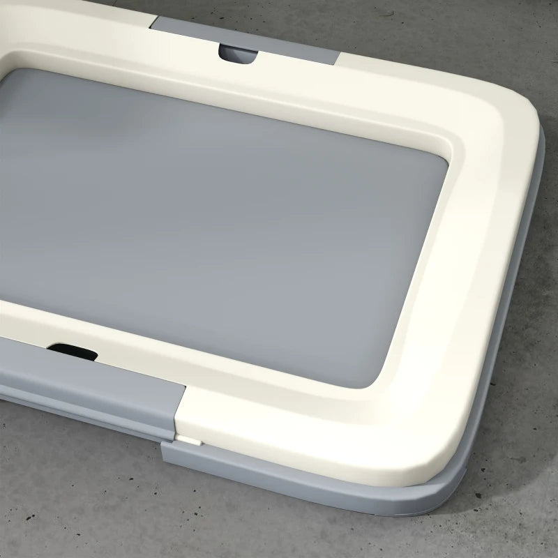 18" x 13" Pee Pad Holder, Dog Potty Tray for Indoor Outdoor, Easy to Clean Dog Training Toilet Pee Pad Tray, Grey