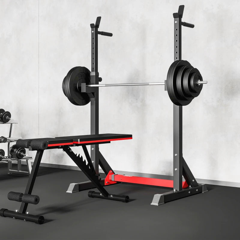 Soozier 154 lbs Barbell Weight Set, Adjustable Weights for Home Gym with 67" Barbell Bar, Strength Training Equipment