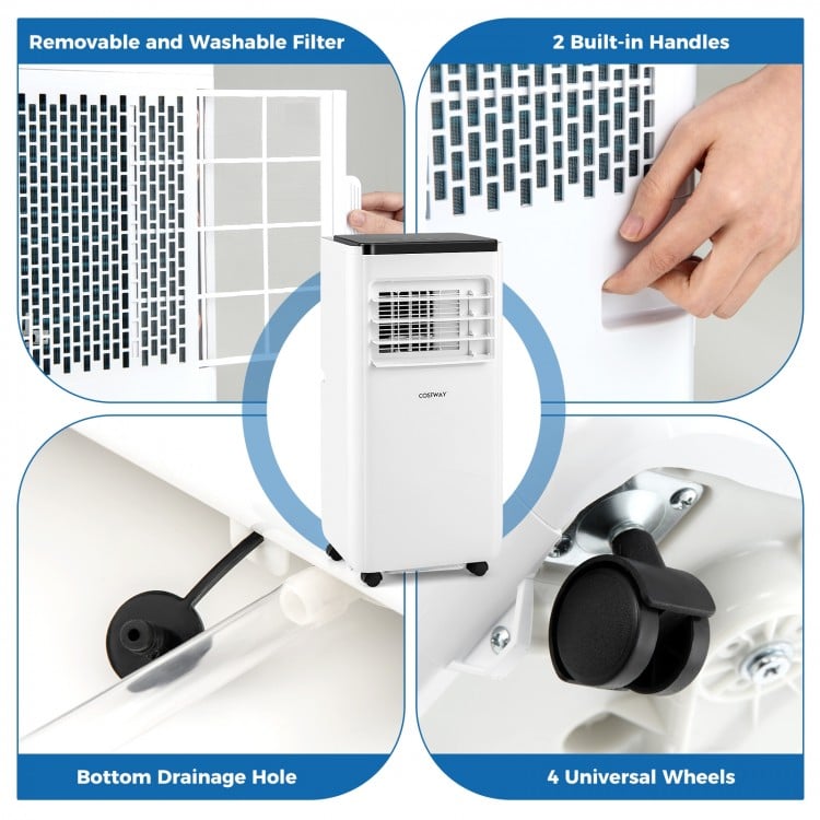 10000 BTU Portable Air Conditioner with Remote Control Cools up to 350 Sq.Ft