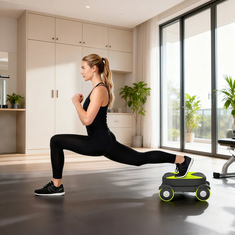 Soozier Ab Wheel Roller, Automatic Rebound Abdominal Wheel, Core Training Equipment with Phone Holder and Foldable Handle