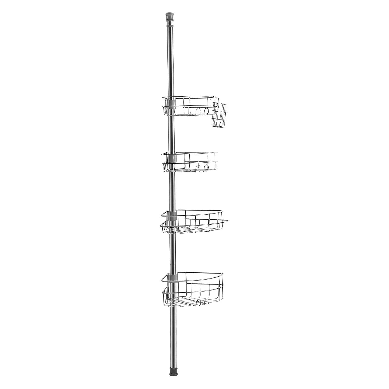 VEVOR 56" to 114" High Shower Corner Caddy Tension Pole Rust-Proof Tension Pole