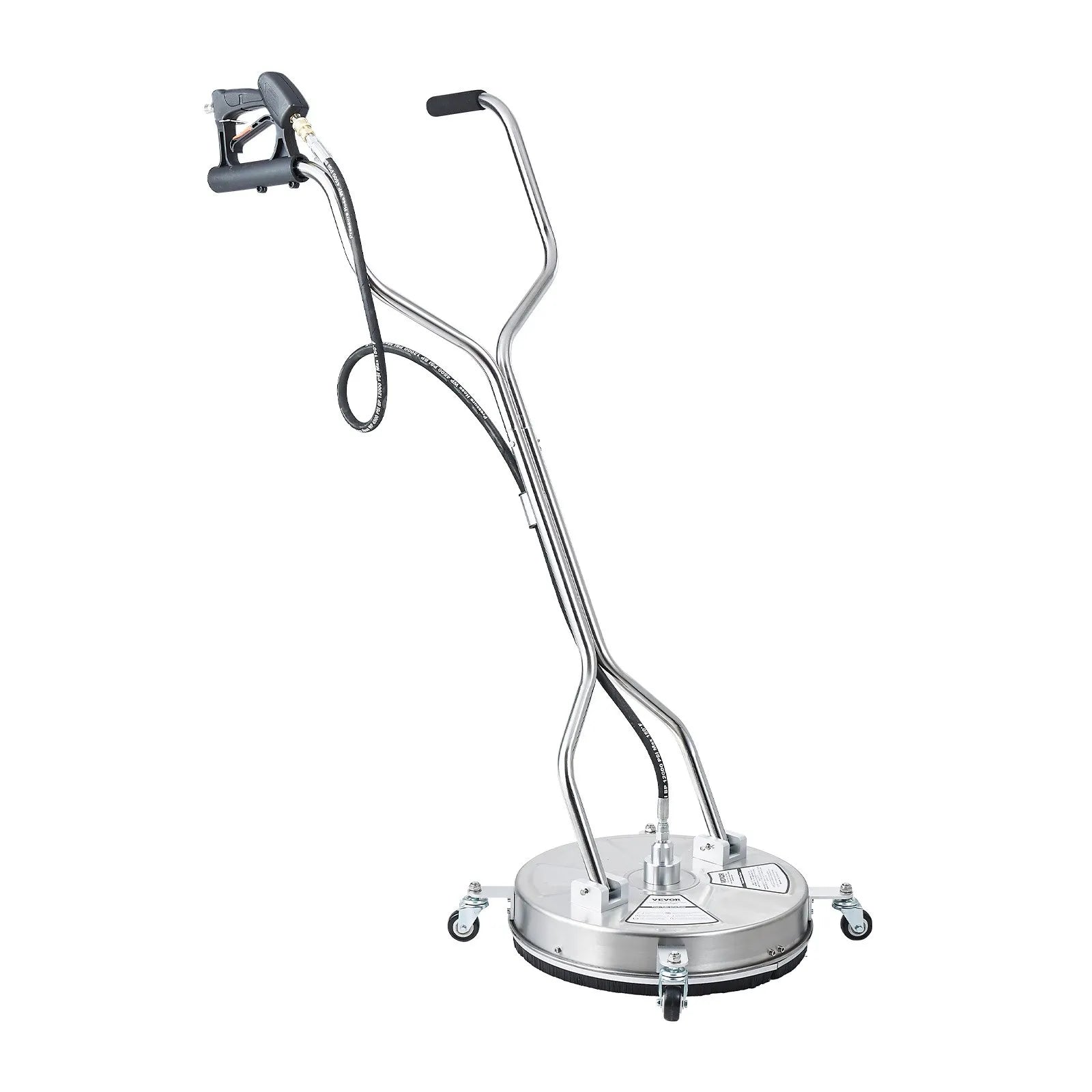 VEVOR 18" Pressure Washer Surface Cleaner 4 Wheels Dual Handle 4000 Max PSI