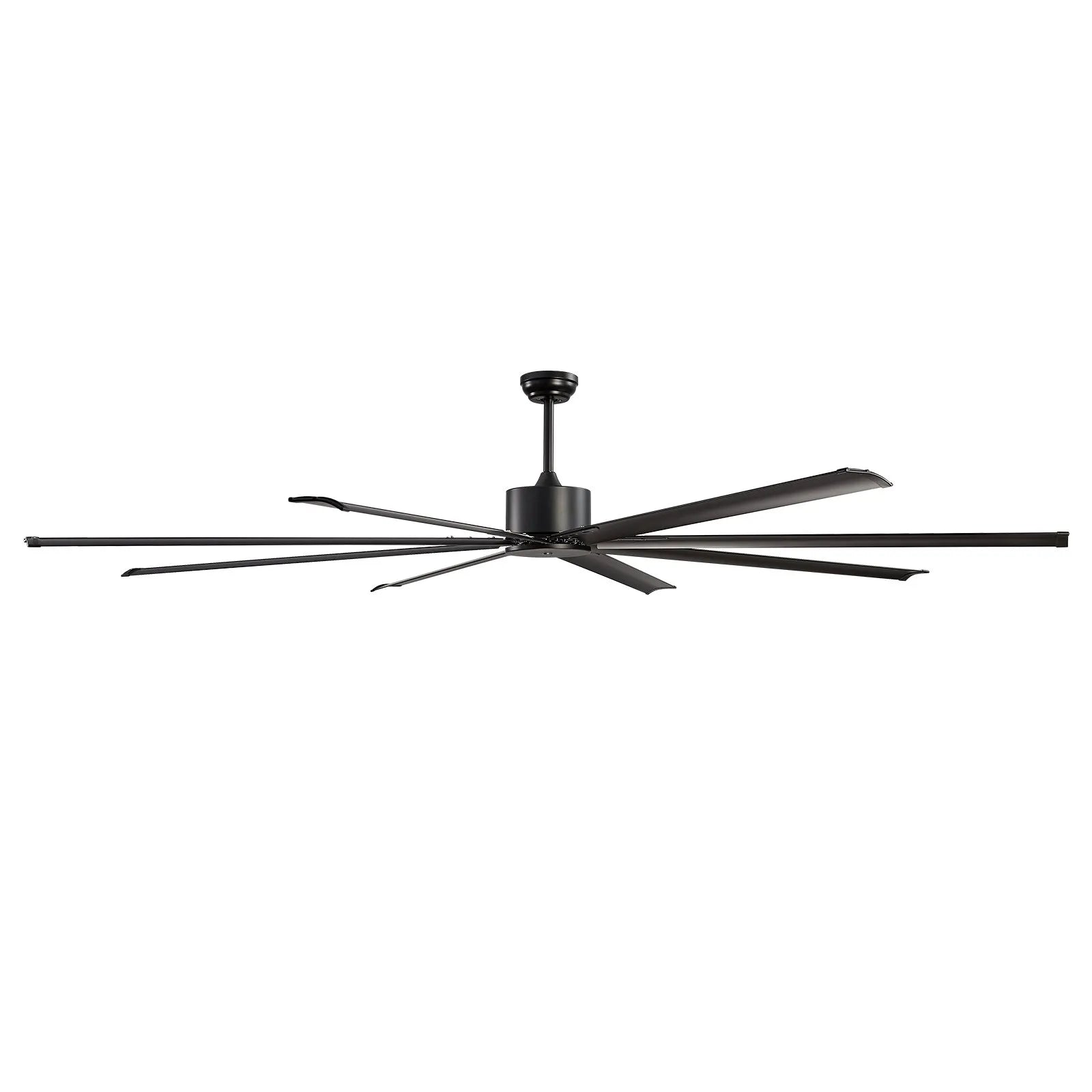 VEVOR 96" Aluminum Ceiling Fan No Light Remote Control Reversible Motor Black