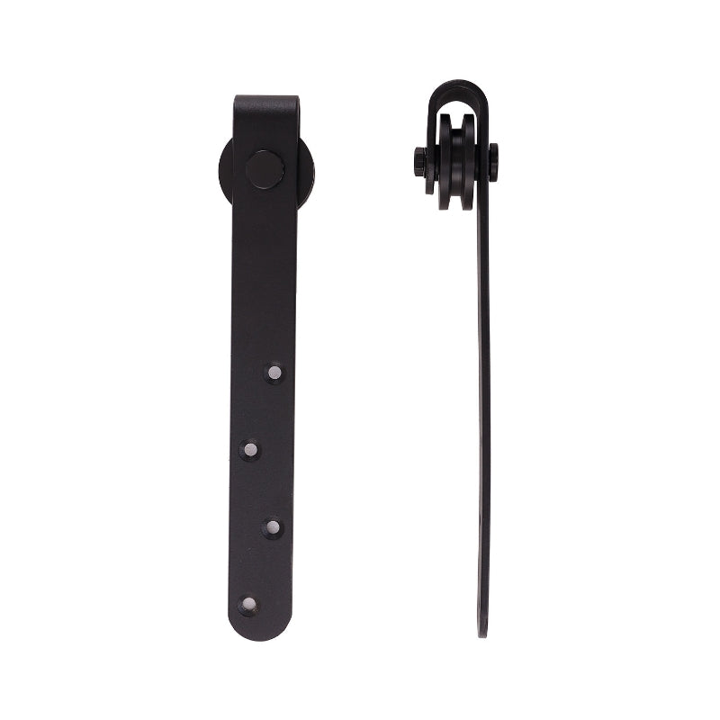 6FT Antique Sliding Barn Wood Door Hardware Kit Cabinet Closet Hanger Set for Single Door Coffee