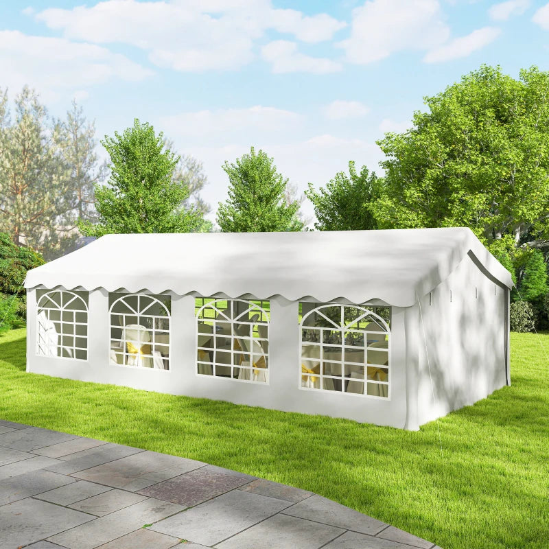 13'x26' Heavy Duty Large Party Tent & Carport with Removable Sidewalls, Windows, Portable Garage Canopy Tent, White