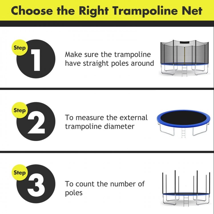 15/16 Feet Trampoline Replacement Safety Net