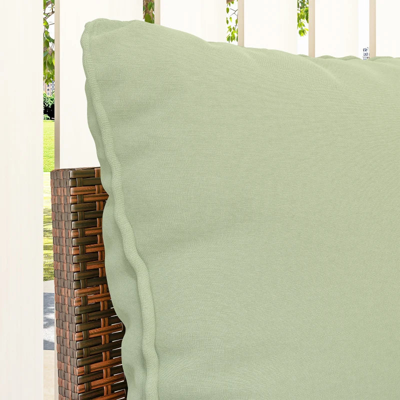 4-Piece Seat Cushion Pillows Replacement, Patio Chair Cushions Set with Back for Indoor Outdoor, Green