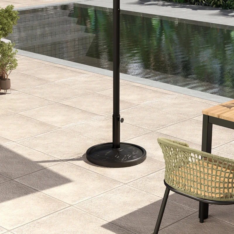 26 lbs Resin Round Patio Umbrella Base, Umbrella Stand Base, Outdoor Umbrella Stand for Outdoor, Lawn, Poolside