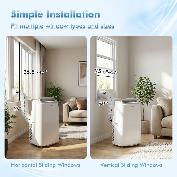 15000 BTU Portable Air Conditioner with APP Control and Fan-White