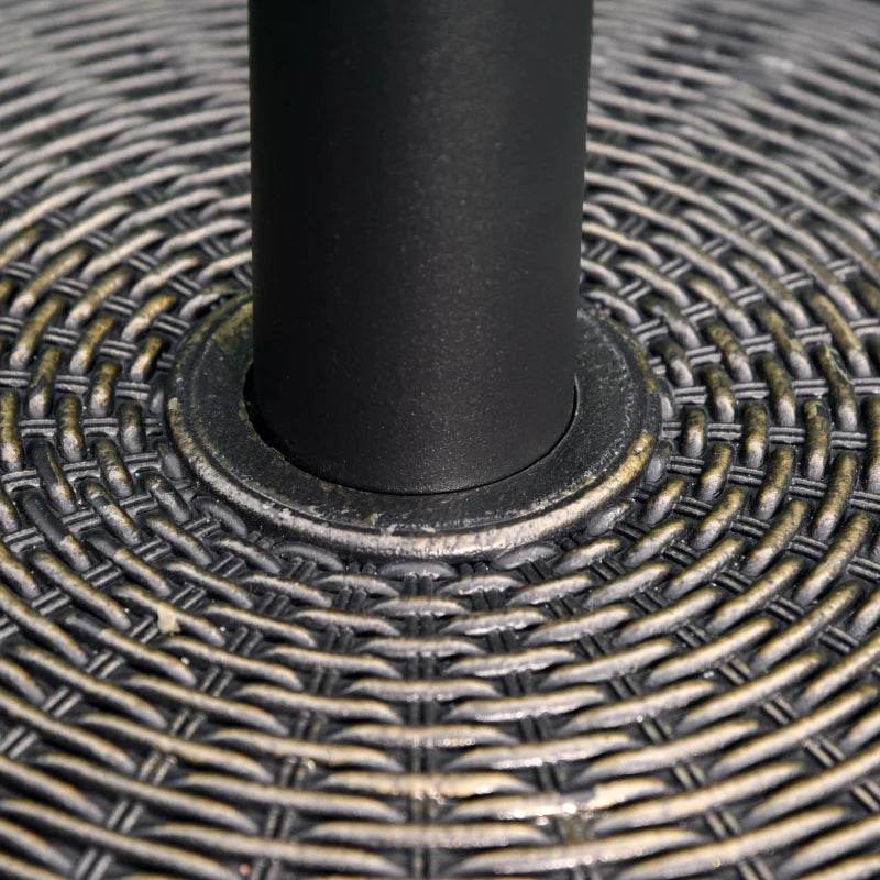 29LBS Offset Patio Umbrella Cement Base Stand Cantilever Parasol Holder Weight, Fits Φ1.4", Φ1.5", Φ1.9", Black