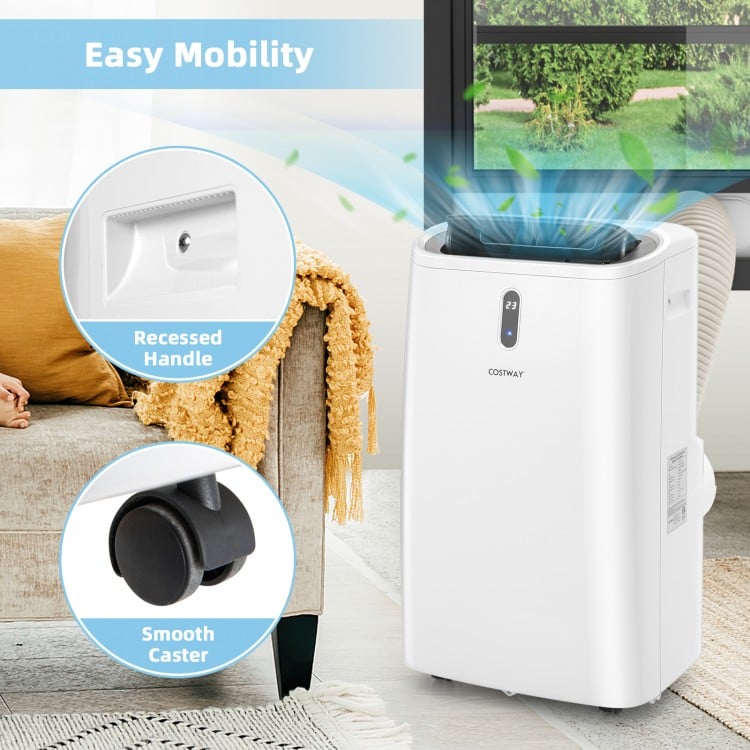 14000 BTU(Ashrae) Portable Air Conditioner with APP and WiFi Control-White