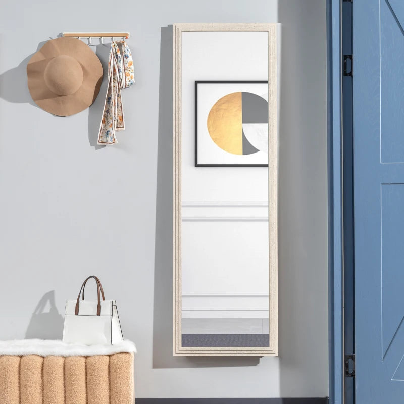 64" x 21" Full Length Mirror, Standing, Wall-Mounted or Leaning Against Wall, for Bedroom, Living Room, White