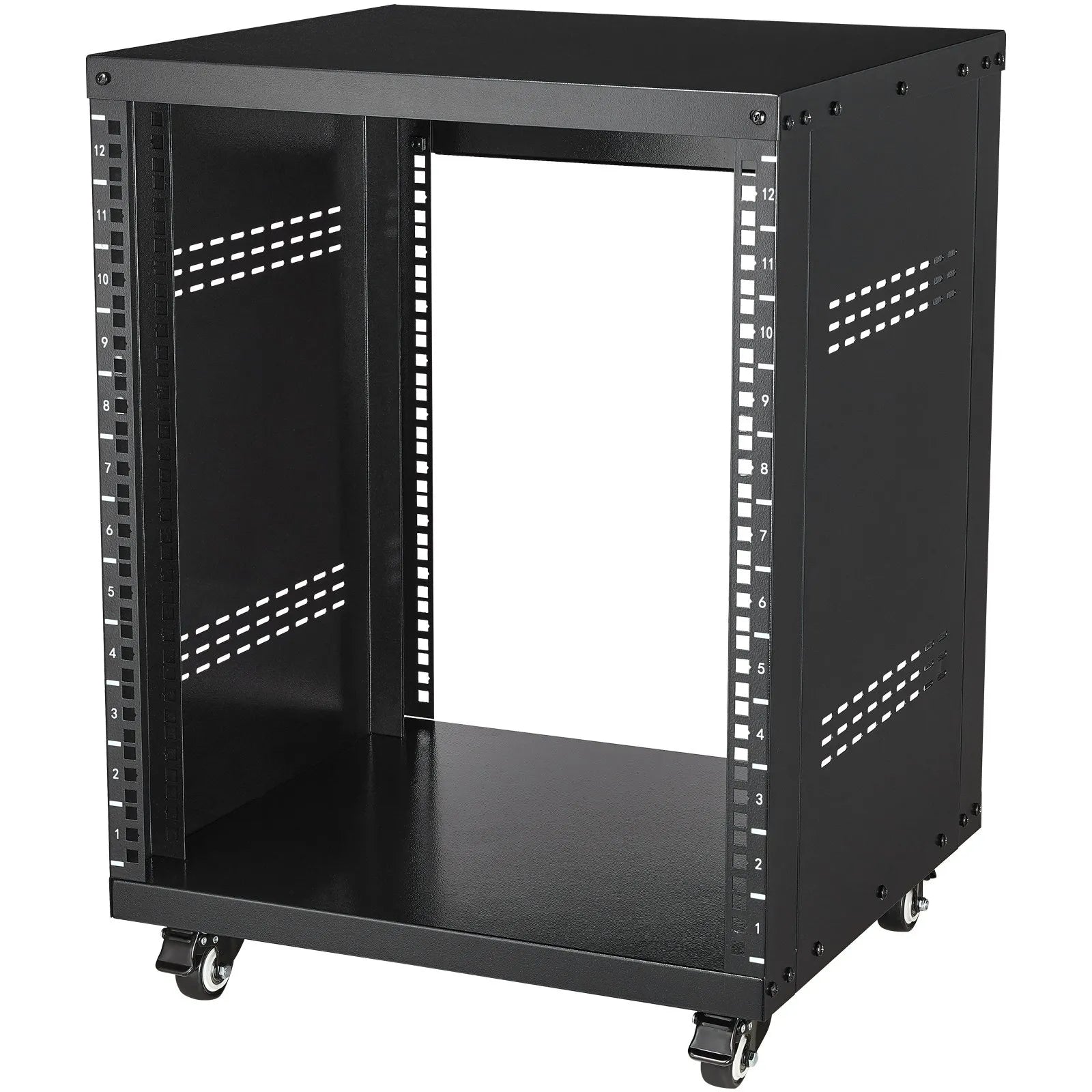 VEVOR 12U AV Rack Stand 500 lbs Capacity Network Stereo Recording Studio Rack