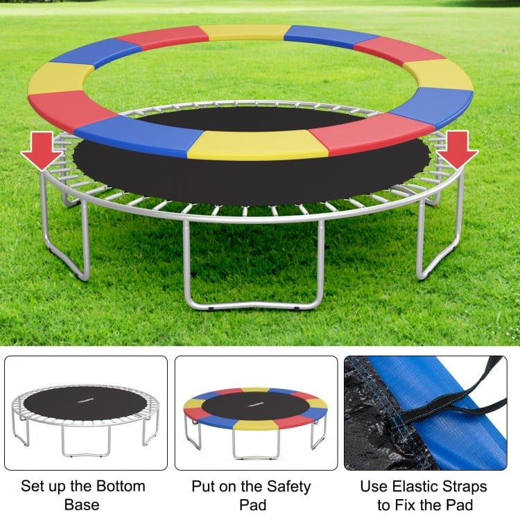 15 Feet Universal Trampoline Spring Cover-Multicolor