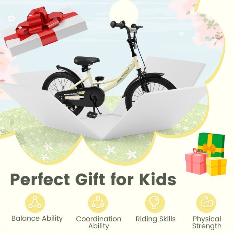 18 Inches Kids Bike Sport Bicycle with Removable Training Wheels