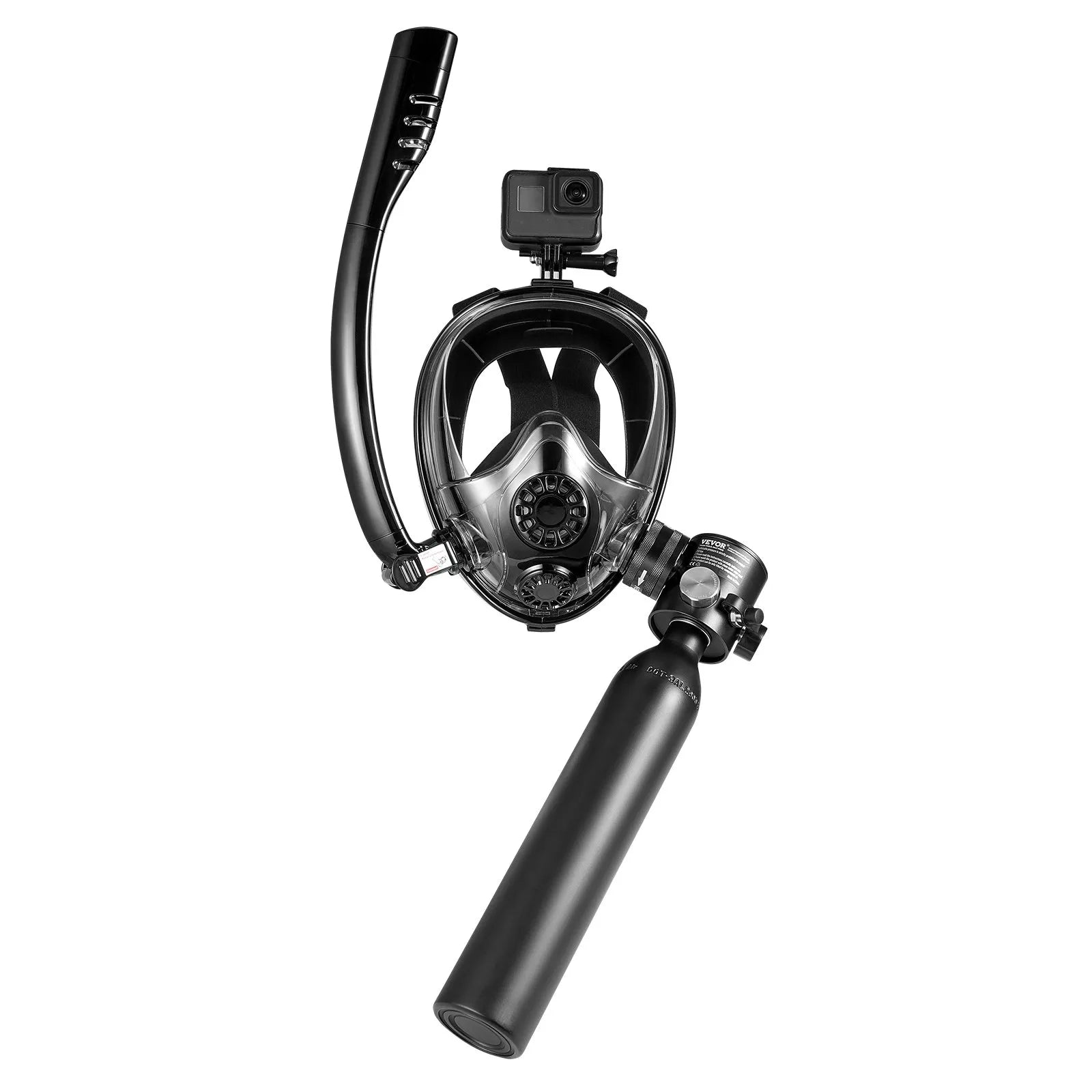 VEVOR 0.5L Scuba Tank 98.43 ft Diving Depth Lung Tank Kit with Snorkel Mask