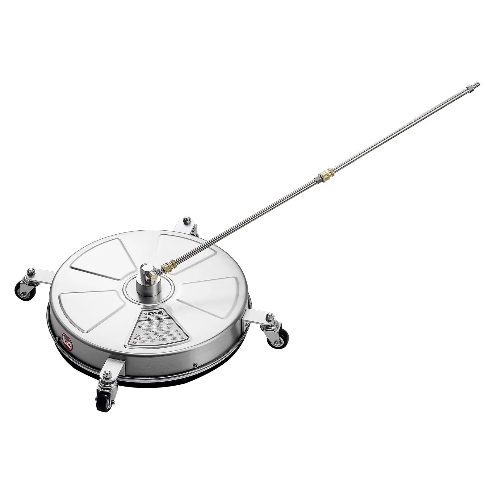 VEVOR 18" Pressure Washer Surface Cleaner 4 Wheels 4000 Max PSI 2 Extended Wands