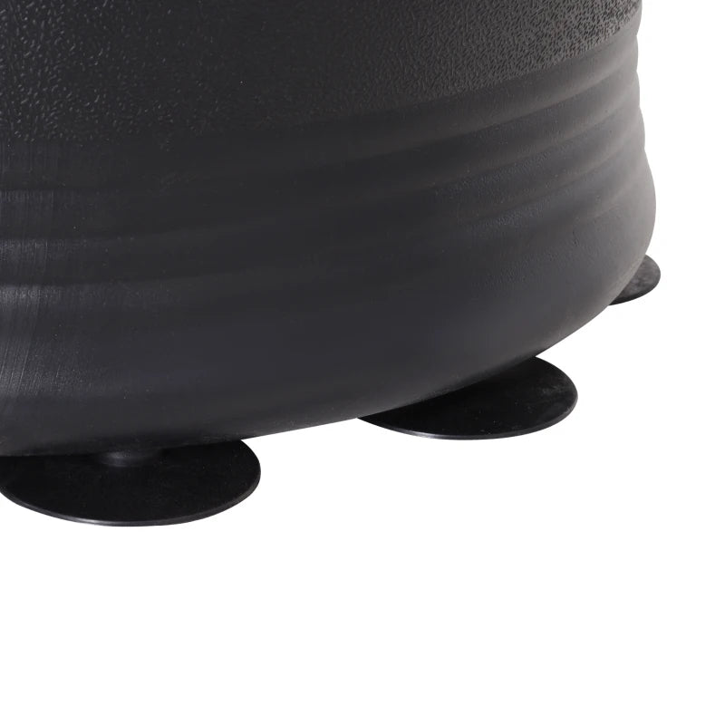 Soozier 65" Freestanding Boxing Punching Bag with Refilled Base and Suction Cups, Black