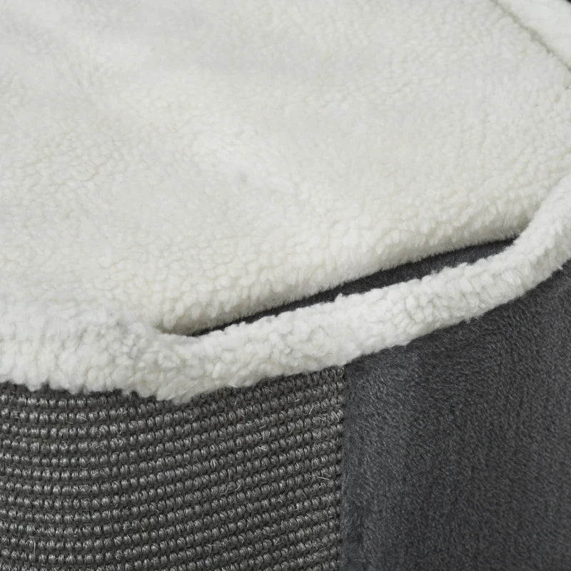 4-Story Cat House for Indoor, Cat Condo with Sisal Scratching Surface, Removable Cushion, 16" x 16" x 29", Grey