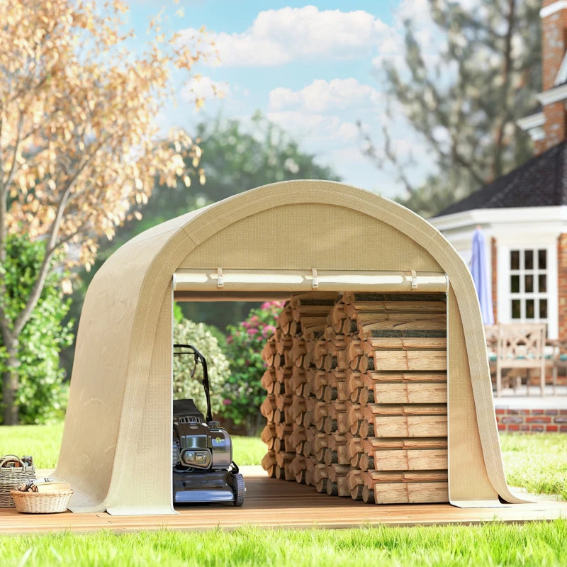 10' x 10' Outdoor Storage Tent, Heavy Duty and Waterproof Portable Shed for Bike, Motorcycle & Garden Tools