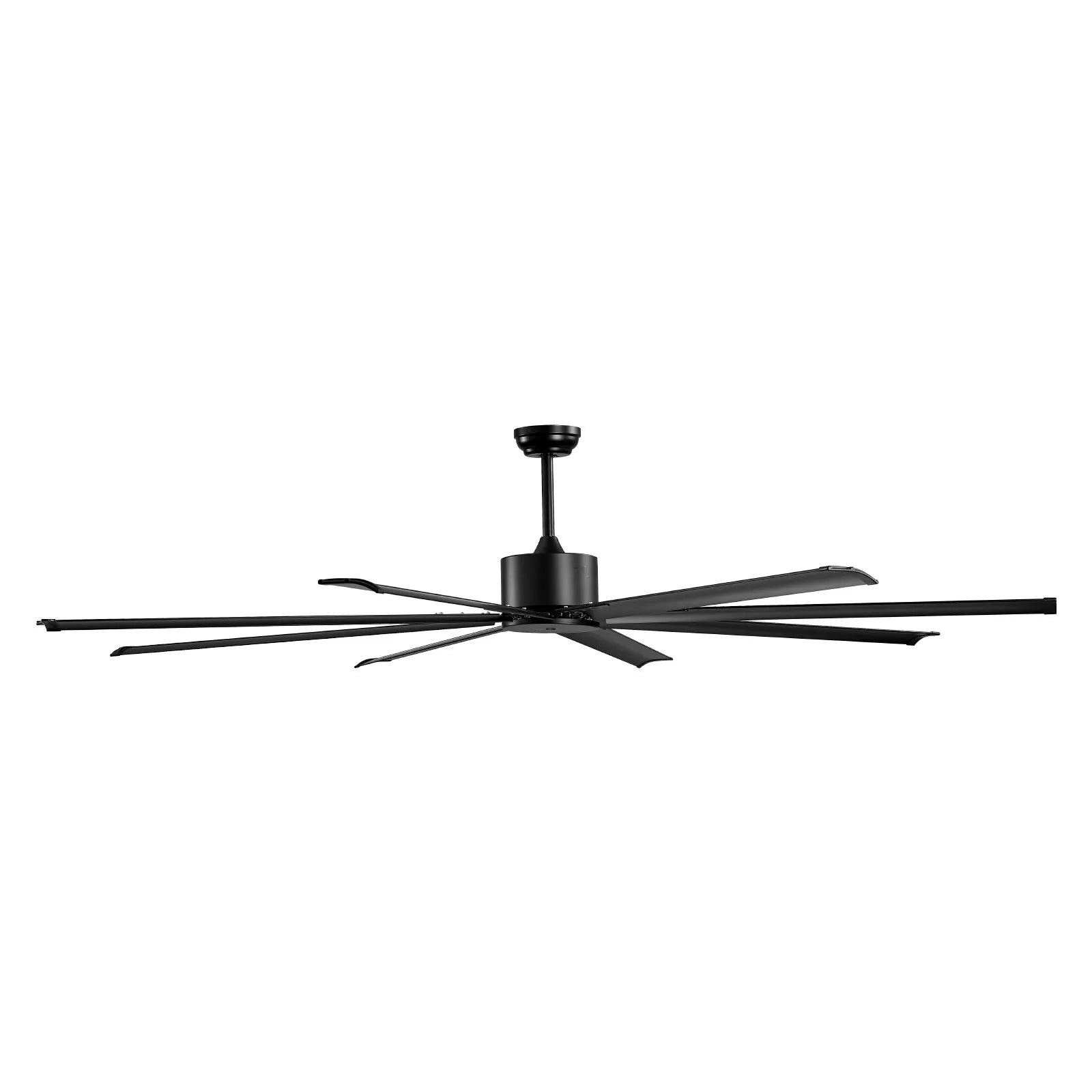 VEVOR 84" Aluminum Ceiling Fan No Light Remote Control Reversible DC Motor Black
