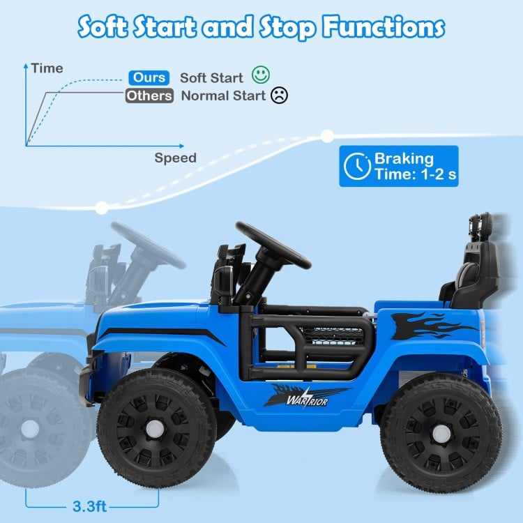 12V Kids Ride on Truck Car Battery Powered Electric Vehicle-Navy