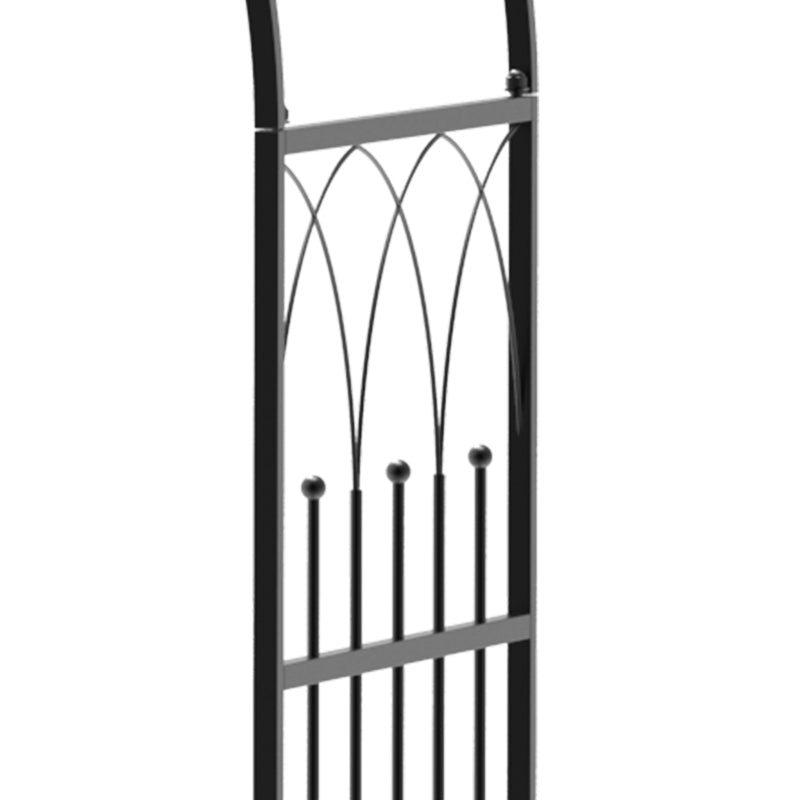 43" Garden Arbor Bench Trellis for Vines Climbing Plant Outdoor Decor Arch- Black