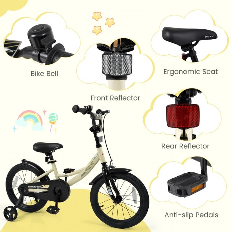 16 Inches Kids Bike Sport Bicycle with Removable Training Wheels