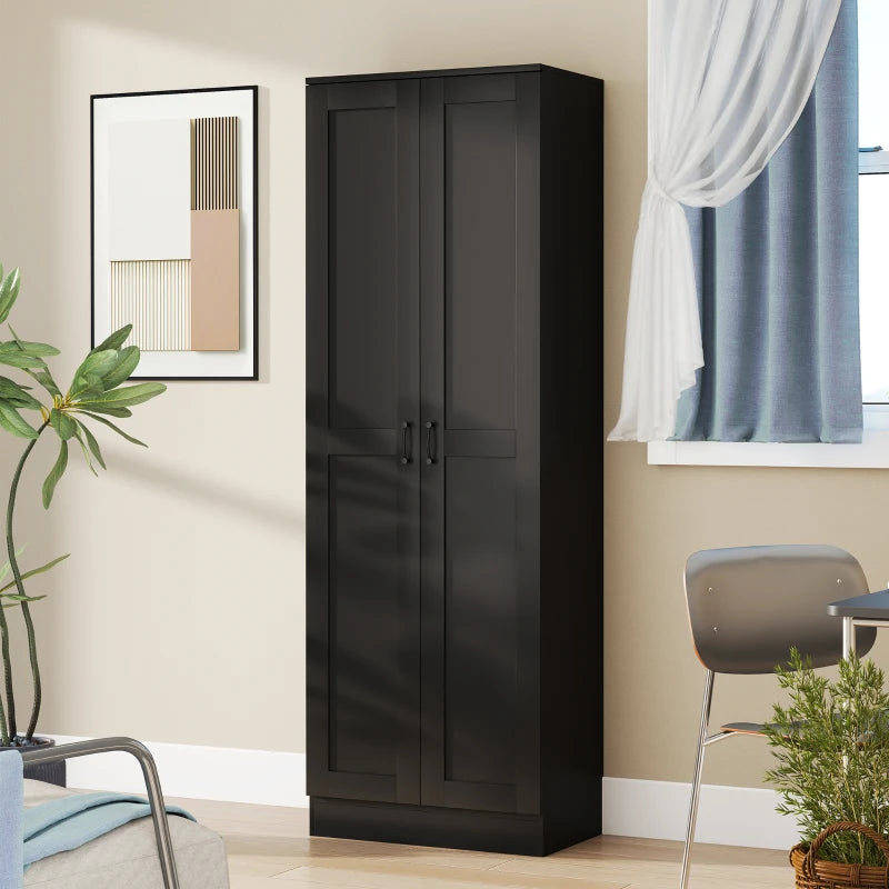 69" Tall Pantry Cabinet with Adjustable Shelves, Modern Kitchen Pantry Cabinet with Soft Close Doors, Black