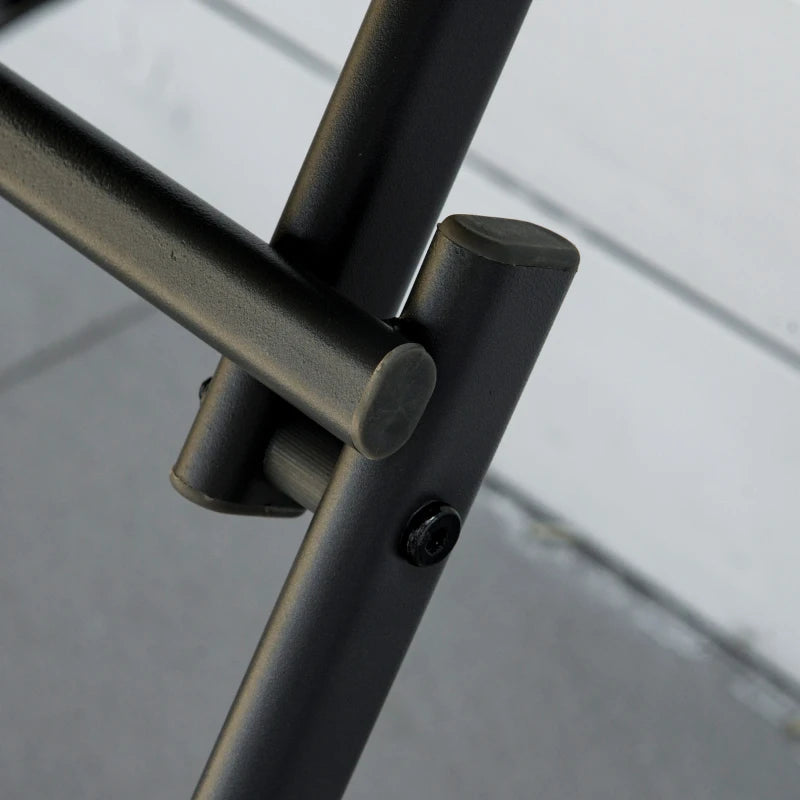 3-Piece Outdoor Folding Rattan Bistro Set, Grey