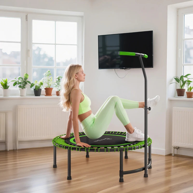 Soozier 45" Rebounder Trampoline for Adults, Mini Fitness Trampoline Bungee Rebounder with 5-Level Adjustable Handle