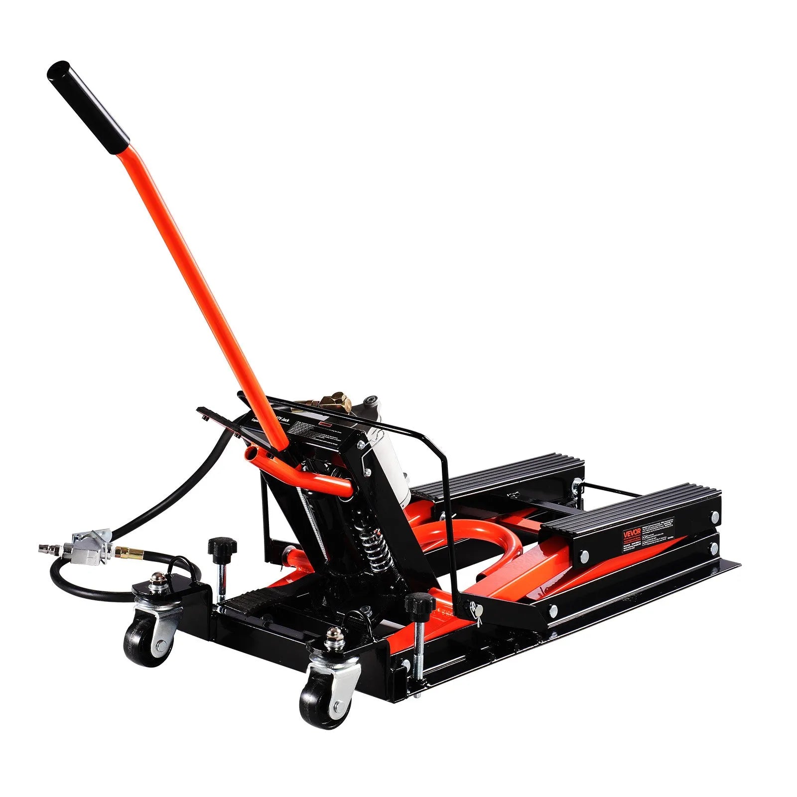 VEVOR 1500lbs Hydraulic & Pneumatic Motorcycle Jack Lift Hoist Stand 2 Casters