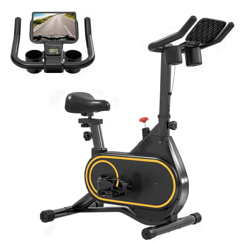 Soozier Exercise Bike, Magnetic Resistance Exercise Bike with LCD Display, Low Noise Stationary Indoor Cycling Bike for Home