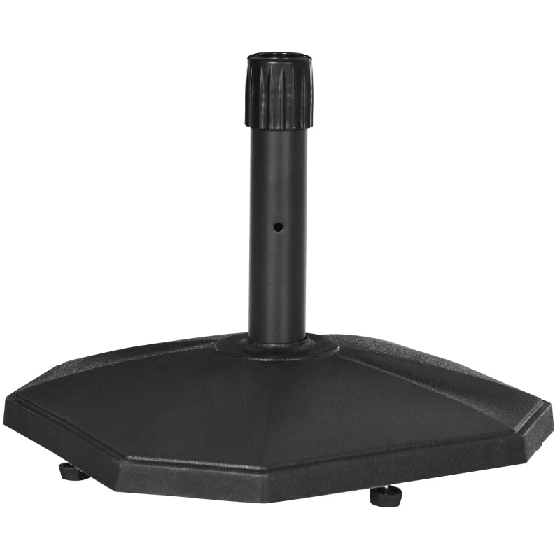 48lbs Concrete Square Patio Umbrella Base Weight, Outdoor Umbrella Stand Holder for Lawn, Deck, Backyard, Garden, Black