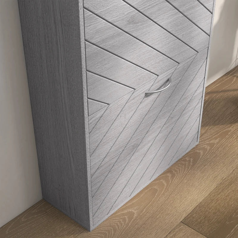 Shoe Storage Cabinet with 3 Flip Drawers, Narrow and Slim, 12 Pair of Shoes Organizer for Hallway, Entryway