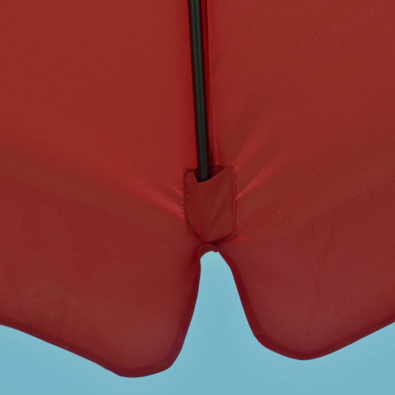 11FT Cantilever Patio Umbrella with Offset Hanging, Easy Tilt Adjustment & Cross Base for Backyard, Poolside, Red
