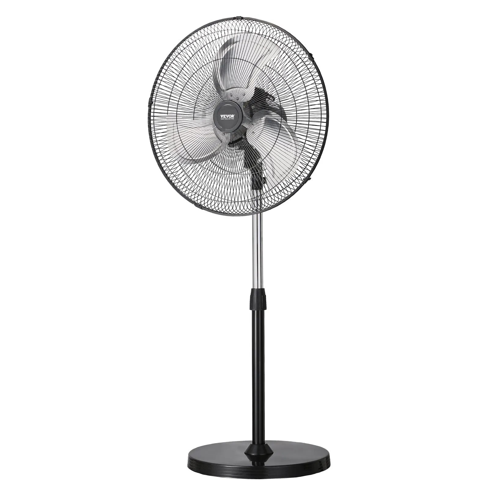 VEVOR 18" Industrial Pedestal Fan 3-Speed Oscillating Fan Height Adjustable