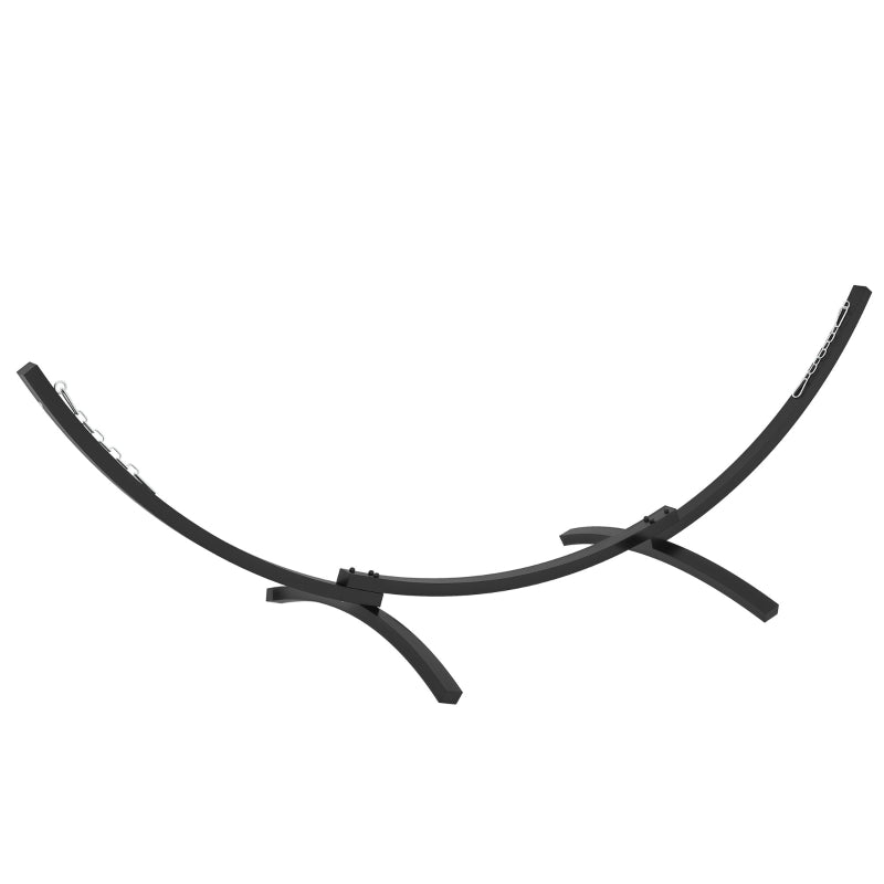 12' Hammock Stand with Steel Frame, Hammock Chair Stand Only for Garden, Camping, Picnic, Outdoor, Patio, Grey