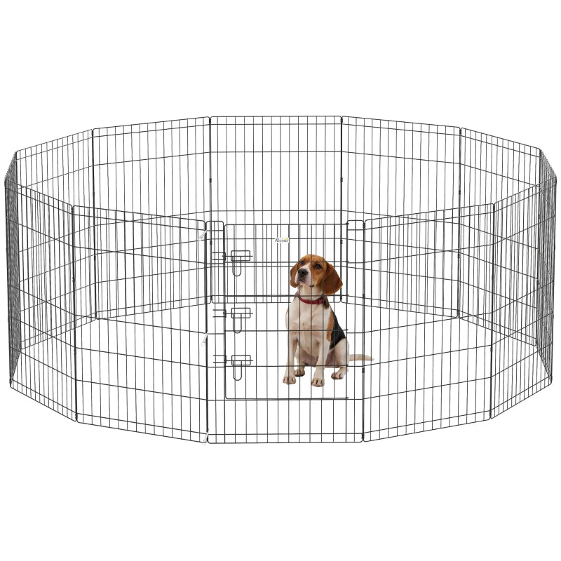 36inch Foldable Metal Exercise Pet Playpen Yard Dog Puppy Kennel Cage 12 Panels