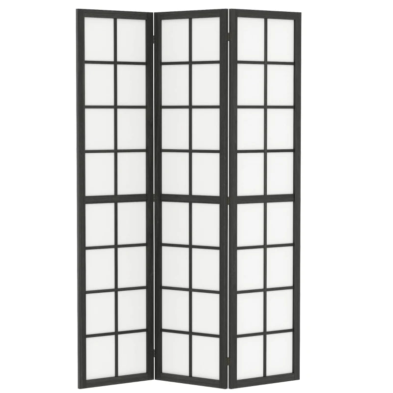 3 Panel Room Divider, 5.6 ft Folding Wall Divider Room Partition for Home Office, Bedroom, Black