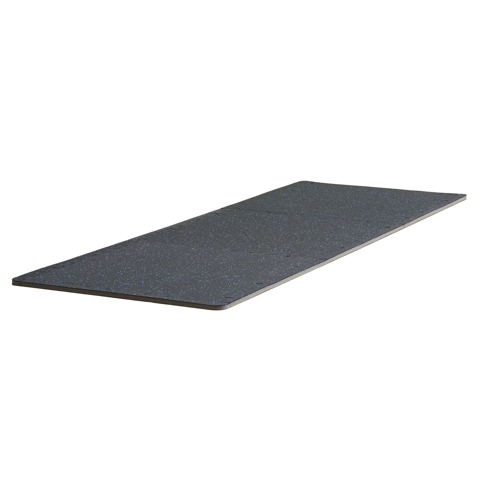 VEVOR 0.56" Thick Gym Floor Mats 6 Tiles Rubber Top with EVA Foam Black & Blue