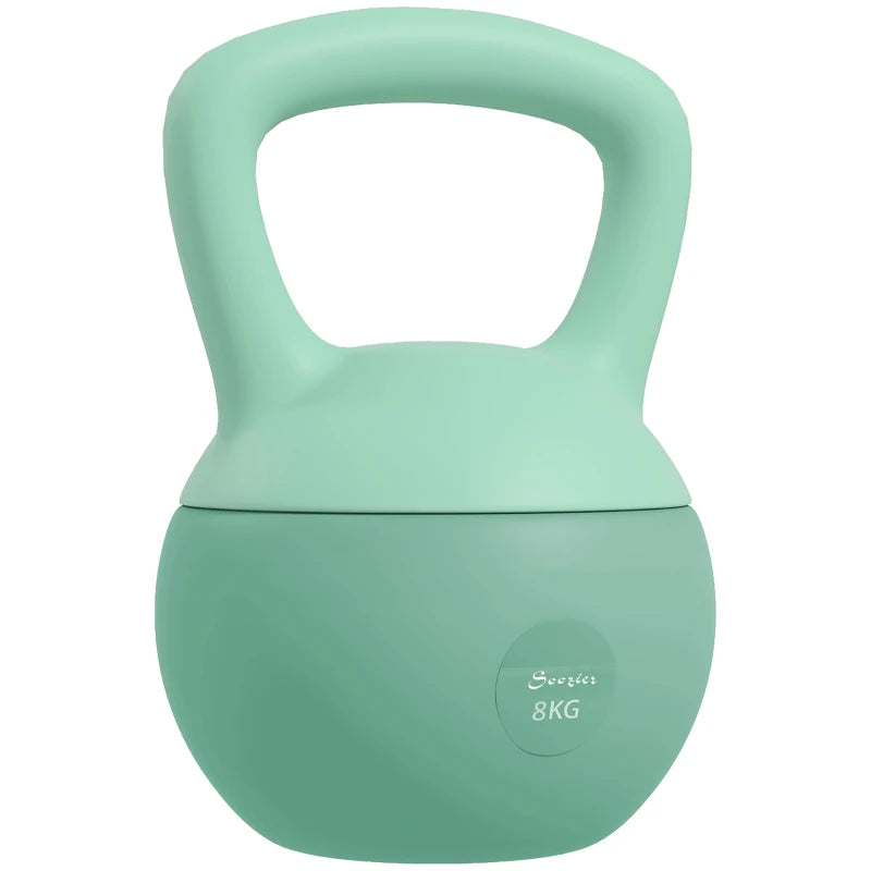 Soozier 18 lb Soft Kettlebell, Sand Filled Weight w/ Grip Handle, Kettlebell Weight for Full Body Workout and Strength Training