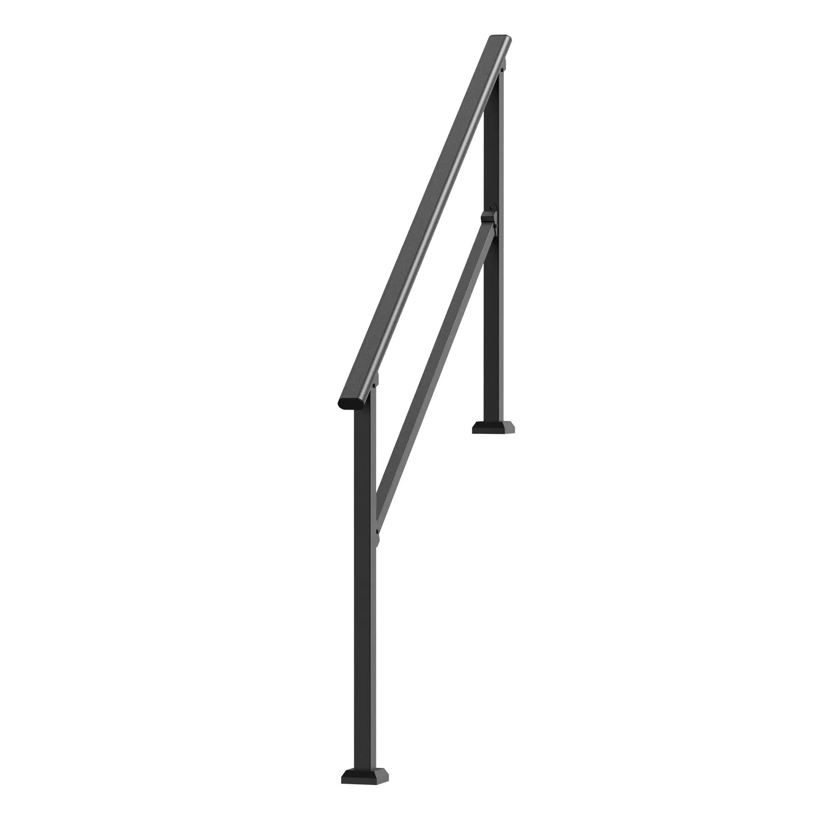 VEVOR 4-5 Handrails for Outdoor for Seniors Porch Deck Black Square Tube Steel